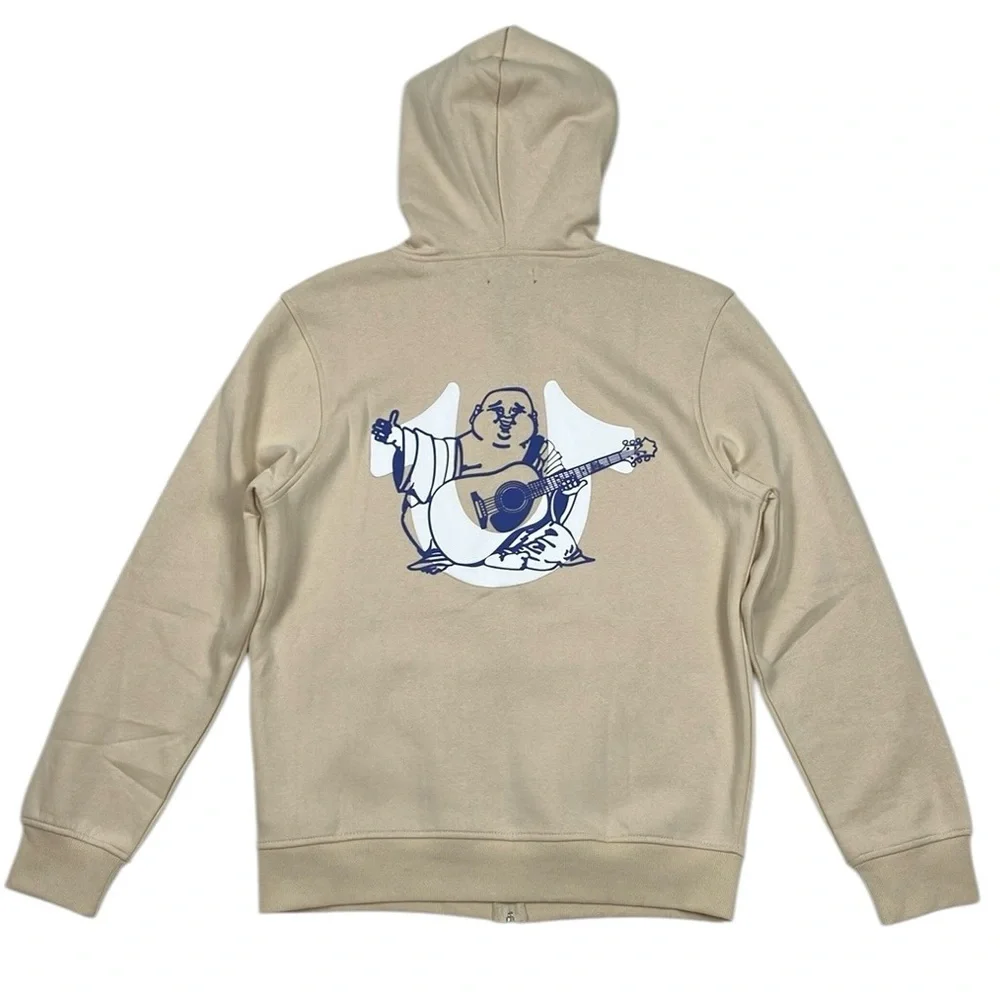 True Religion Zip Hoodie Overlap Buddha Sweatshirt NWT